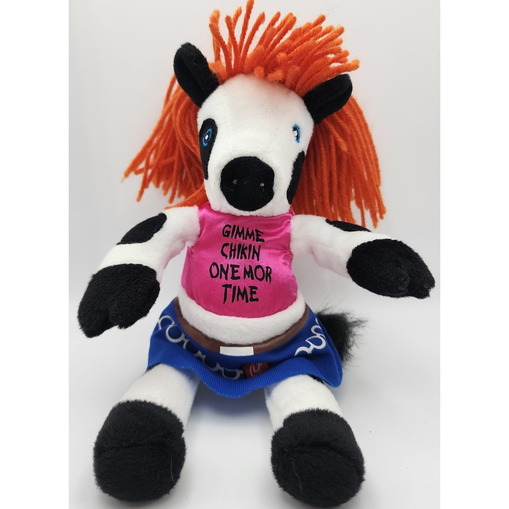 Chick-fil-A Gimme Chikin One Mor Time Pop Star Cow Plush Orange Hair 9 Inch
